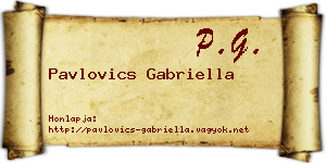 Pavlovics Gabriella névjegykártya