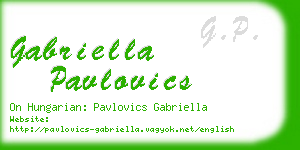 gabriella pavlovics business card